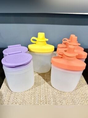 Pyrex Baby Silicone Sippy/Pouch Cup & Snack Cup Bundle – Set of 6, NEW